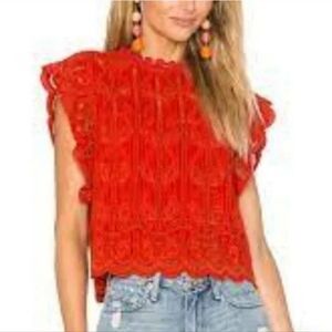 TULAROSA Clayton top beautiful red size XS